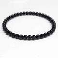 Black Tourmaline Round Bead Bracelet - Protective Filter