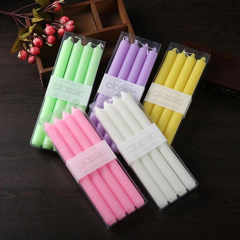4pcs Home Candlestick Candles Colorful Spell Candles Pure Beeswax Handmade Taper Candles Smokeless Dripless Wax Candles Beeswax Candle for Home Gift Ideas Magic Decorative Aromatic Candles Fulfilled Decor Party Beeswax Candle