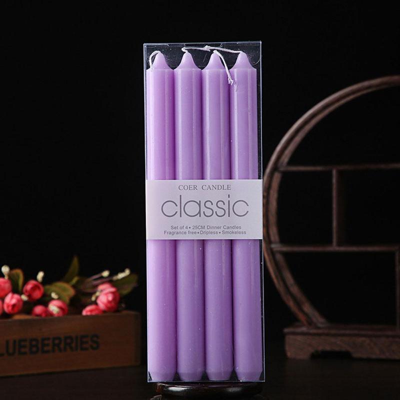 4pcs Home Candlestick Candles Colorful Spell Candles Pure Beeswax Handmade Taper Candles Smokeless Dripless Wax Candles Beeswax Candle for Home Gift Ideas Magic Decorative Aromatic Candles Fulfilled Decor Party Beeswax Candle