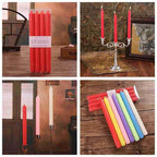 4pcs Home Candlestick Candles Colorful Spell Candles Pure Beeswax Handmade Taper Candles Smokeless Dripless Wax Candles Beeswax Candle for Home Gift Ideas Magic Decorative Aromatic Candles Fulfilled Decor Party Beeswax Candle