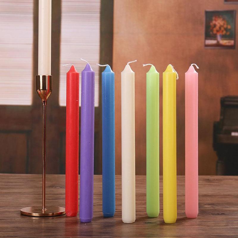 4pcs Home Candlestick Candles Colorful Spell Candles Pure Beeswax Handmade Taper Candles Smokeless Dripless Wax Candles Beeswax Candle for Home Gift Ideas Magic Decorative Aromatic Candles Fulfilled Decor Party Beeswax Candle