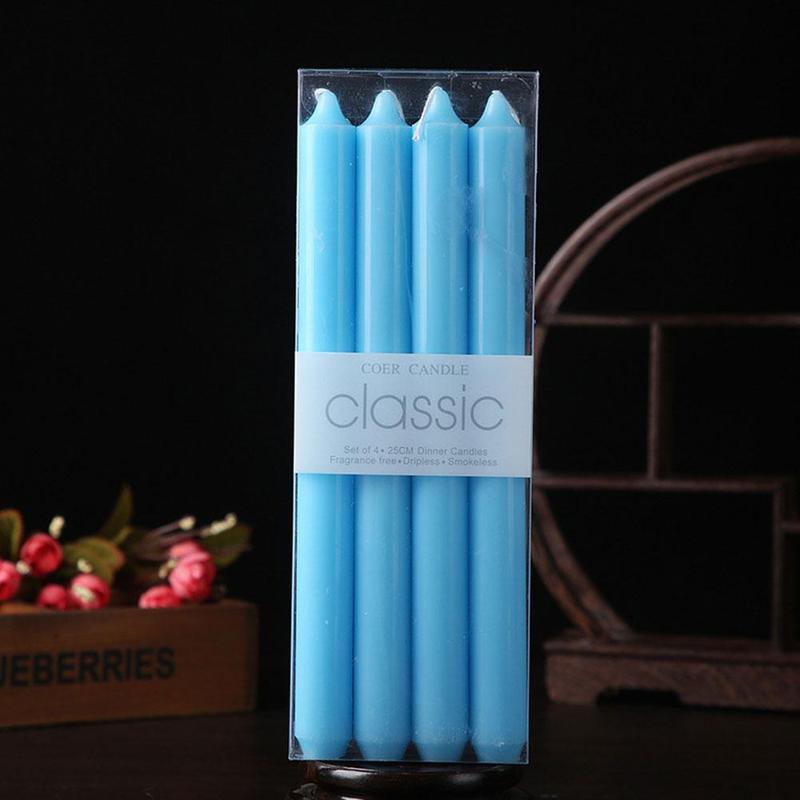4pcs Home Candlestick Candles Colorful Spell Candles Pure Beeswax Handmade Taper Candles Smokeless Dripless Wax Candles Beeswax Candle for Home Gift Ideas Magic Decorative Aromatic Candles Fulfilled Decor Party Beeswax Candle