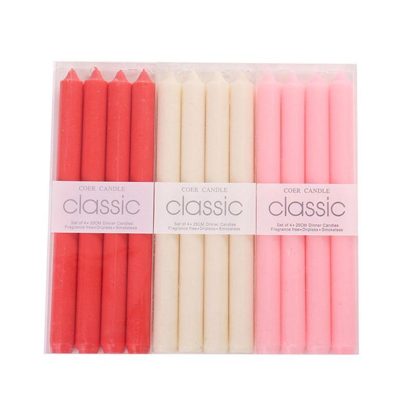 4pcs Home Candlestick Candles Colorful Spell Candles Pure Beeswax Handmade Taper Candles Smokeless Dripless Wax Candles Beeswax Candle for Home Gift Ideas Magic Decorative Aromatic Candles Fulfilled Decor Party Beeswax Candle