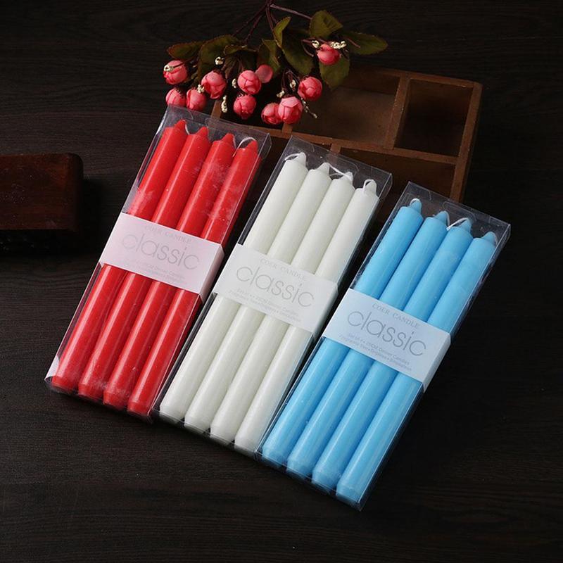 4pcs Home Candlestick Candles Colorful Spell Candles Pure Beeswax Handmade Taper Candles Smokeless Dripless Wax Candles Beeswax Candle for Home Gift Ideas Magic Decorative Aromatic Candles Fulfilled Decor Party Beeswax Candle