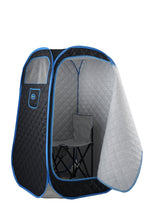 Portable Folding Full size Steam Sauna with 1000W&2.2L steam Generator. Personal Sauna Tent for Relaxation & Spa at home. Fast heating. Folding Steel Rim, it's easy to install, with FCC certification.