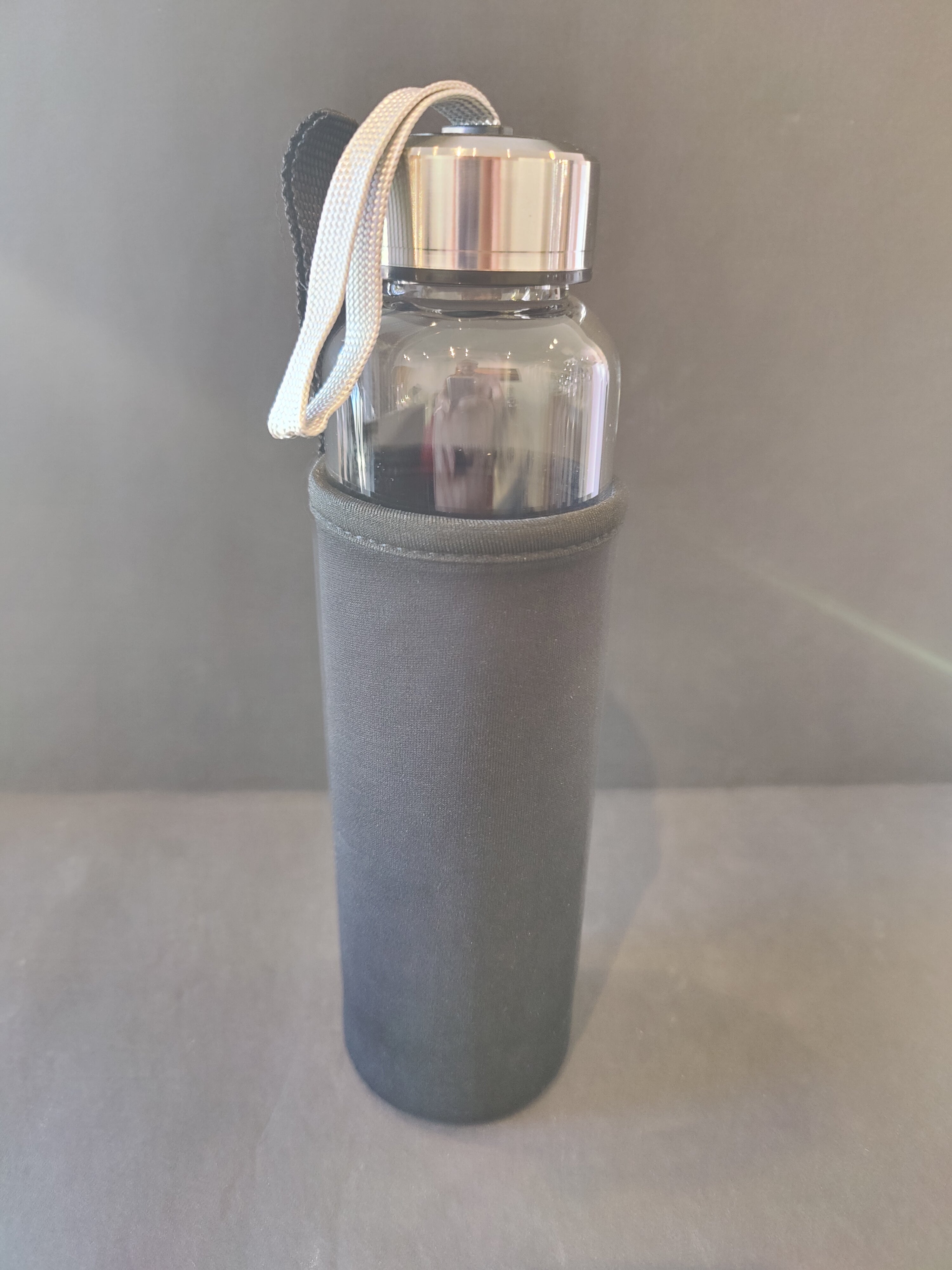 Crystal Infused Stainless Steel & Glass 16oz Water Bottle with Insulation Sleeve