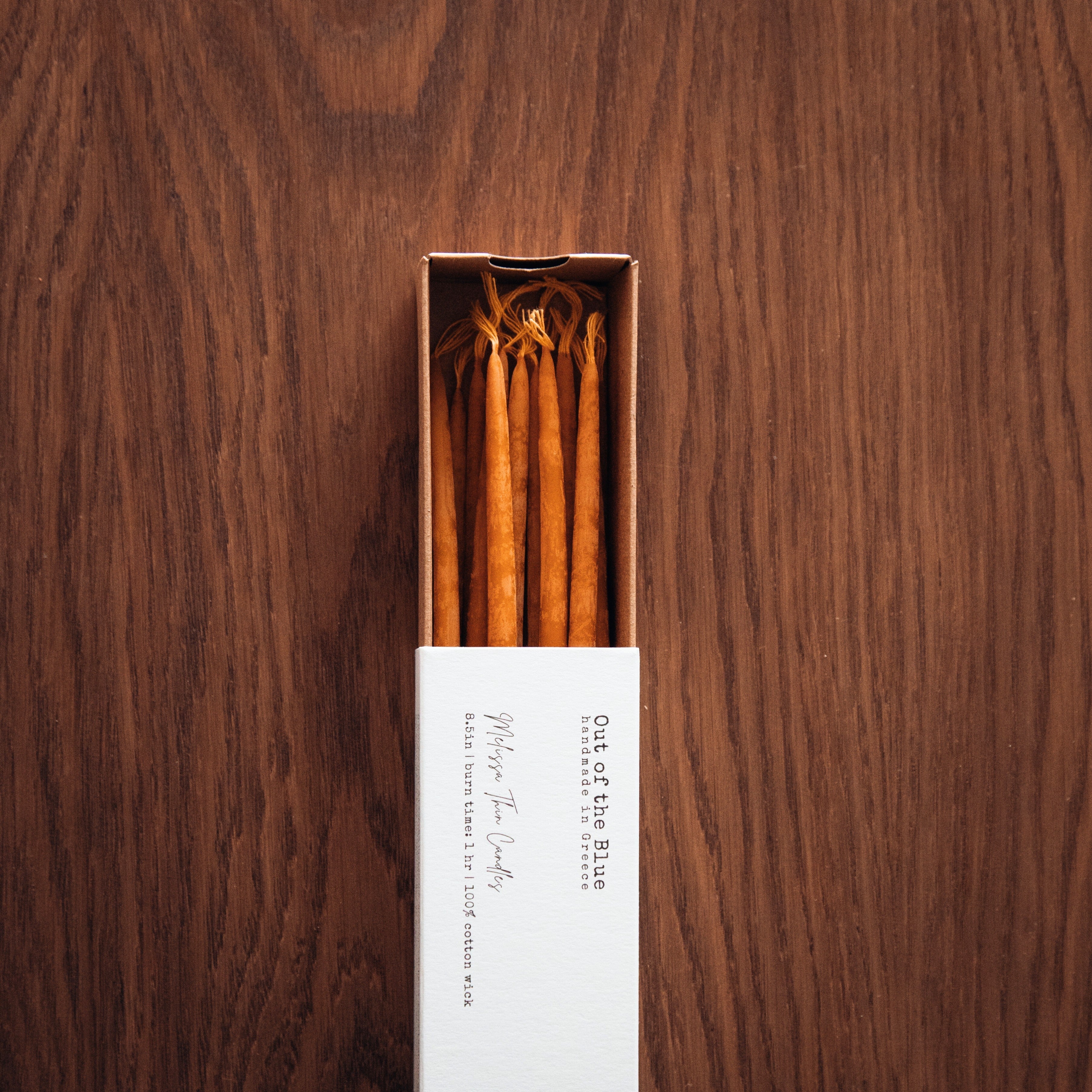 Melissa Beeswax Thin Tapers - Set of 15