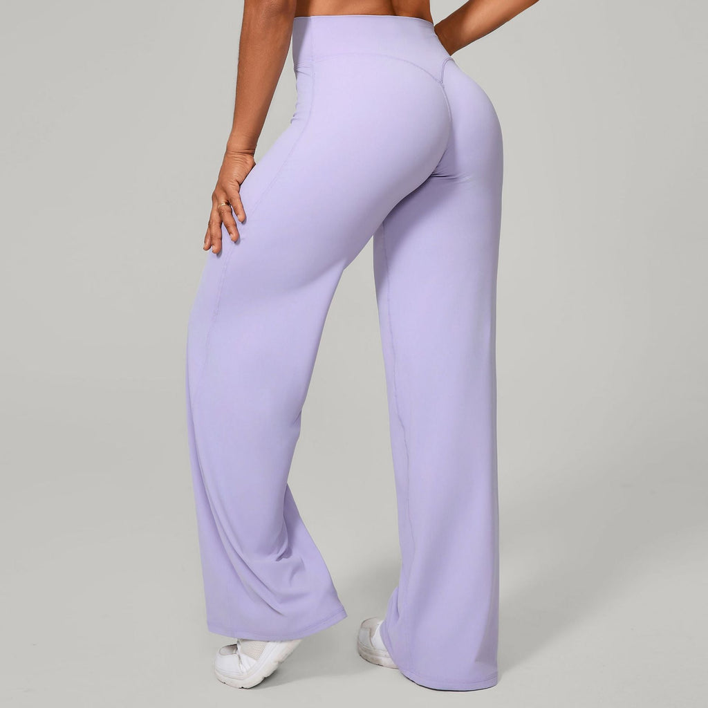 Autumn Sand Pilates Straight Yoga Pants All Match Loose Wide Leg Pants Running Sports Fitness Hip Showing Trousers
