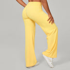 Autumn Sand Pilates Straight Yoga Pants All Match Loose Wide Leg Pants Running Sports Fitness Hip Showing Trousers
