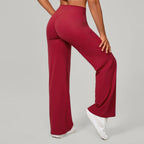 Autumn Sand Pilates Straight Yoga Pants All Match Loose Wide Leg Pants Running Sports Fitness Hip Showing Trousers
