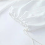 Women's Solid Cotton Linen Ruffle Shorts Suit V-neck Long Sleeve Drawstring Loose 2 Pieces Set