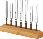 7-Piece Planetary Tuned Tuning Fork Chakra Set incl. Holder