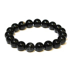 Black Tourmaline Round Bead Bracelet - Protective Filter