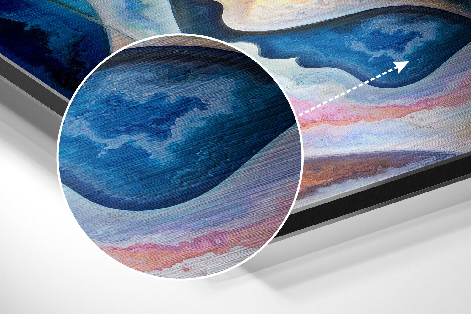 Evil Eye Bead Brushed Aluminium Dibond Wall Art