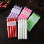 4pcs Home Candlestick Candles Colorful Spell Candles Pure Beeswax Handmade Taper Candles Smokeless Dripless Wax Candles Beeswax Candle for Home Gift Ideas Magic Decorative Aromatic Candles Fulfilled Decor Party Beeswax Candle