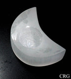 Scratch and Dent Selenite Moon Tea light Candle Holder 4 in (1 Piece)